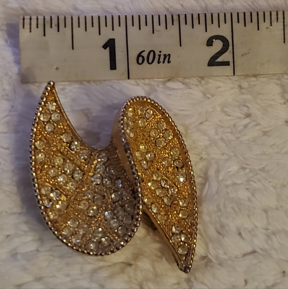 Abstract Wave Crystal Brooch 1960s - Picture 11 of 13